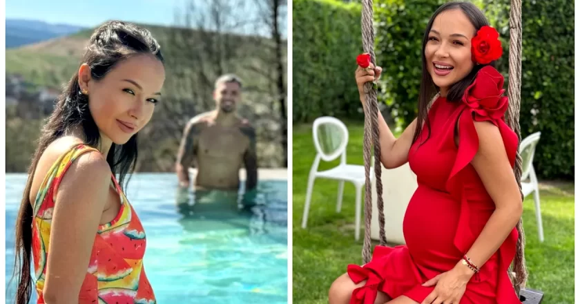 Vlăduța Lupău se află în ultima lună de sarcină și trăiește momente de mare fericire. Artista și-a surprins fanii cu o ședință foto inedită la piscină, unde și-a expus burtica de gravidă într-un costum de baie.