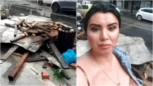 Adriana Bahmuțeanu a fost la un pas de tragedie din cauza unei furtuni violente care a smuls acoperișul blocului în care locuiește. În timpul incidentului, cărămizi și alte resturi au fost aruncate în jur, avariind grav o mașină parcată în apropiere. 