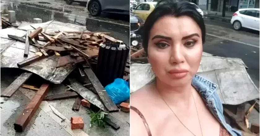 Adriana Bahmuțeanu a fost la un pas de tragedie din cauza unei furtuni violente care a smuls acoperișul blocului în care locuiește. În timpul incidentului, cărămizi și alte resturi au fost aruncate în jur, avariind grav o mașină parcată în apropiere.