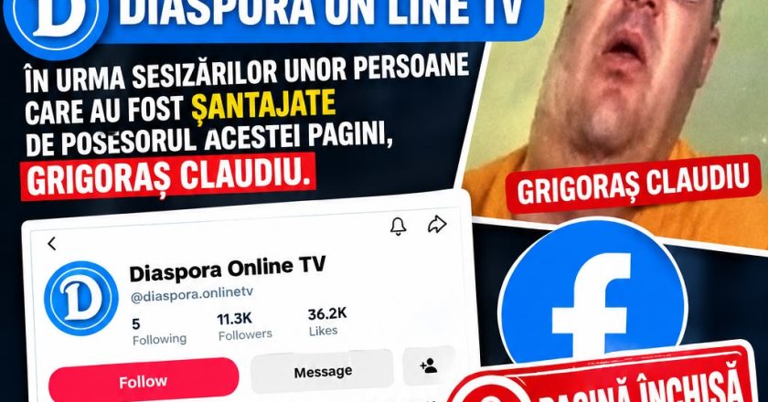 Facebook a inchis pagina Diaspora online tv!